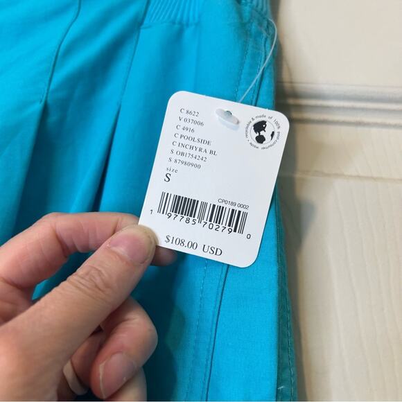 Free People FP Movement Teal Blue Mesmerize Me Cargo Pants Logo Trim Small NWT - Picture 4 of 10